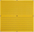 Wall Control Pegboard Rack Horizontal Metal Pegboard Garage Tool Storage Pack - Two 32-Inch Wide x 16-Inch Tall Easy To Install Peg Boards (Yellow) by Wall+Control