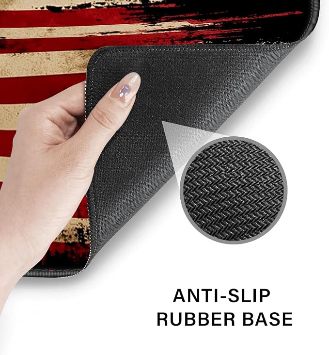 Desk Pad and Keyboard Wrist Rest, Large Mouse Pad + Keyboard Pad+Mouse Wrist Support, Non-Slip Desk Mat Protector for Office, Home 31.5×11.8 Inches National Flag - Image 5