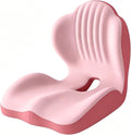 L-Shaped Ergonomic Seat Cushion with Lumbar Support for Office Chair (Pink) | Memory Foam Orthopedic Cushion with Coccyx Hollow, Tailbone Pain Relief for Car, Truck, Gaming Chair, Travel by Gueyi