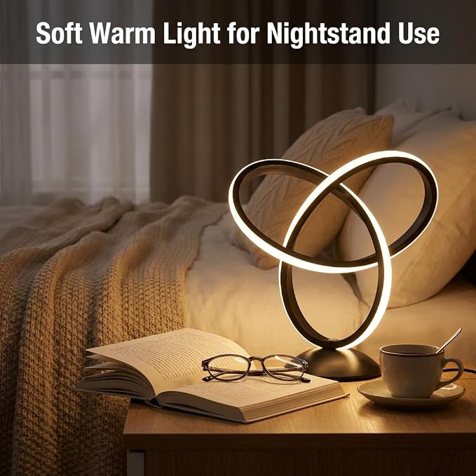 RGB Spiral Table Lamp with Remote, 13 Colors, Dimmable LED Bedside Light - Image 6
