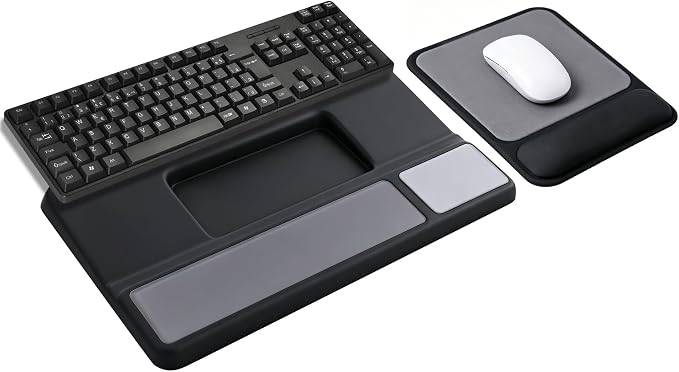 JIKIOU Keyboard Stand and Mouse Pad Set with Wrist Rest by JIKIOU