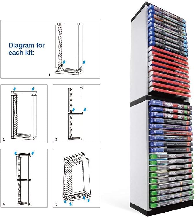 Game Card Box Storage Stand for PS5,PS5 Controller Charger, Controller Charger Station - Image 4