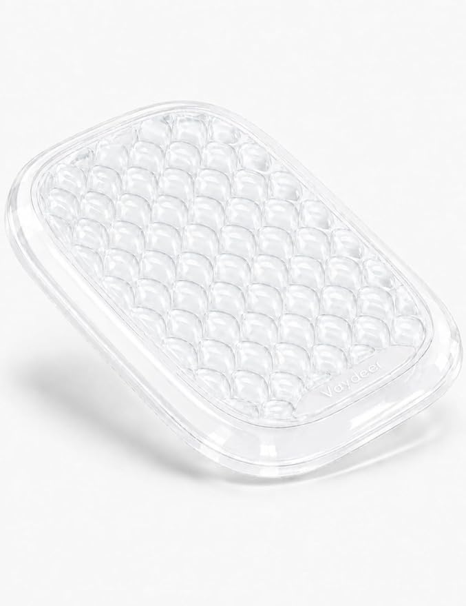 Vaydeer Clear Gel Elbow Pad for Desk, Ergonomic Arm Rest Cushion | Desk Wrist Rest for Keyboard and Mouse, Keyboard Wrist Pad for Computer and Laptop Typing, Gaming and Office Crystal Clear by Vaydeer