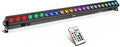 24LEDs Stage Wash Light Bar: RGB+Amber 4IN1 Color Chasing DMX Light Bar - Sound Activated Remote Control for DJ Planner - Wall Wash Uplights for Events Music Gig Church Wedding Party Band Performance by LaluceNatz