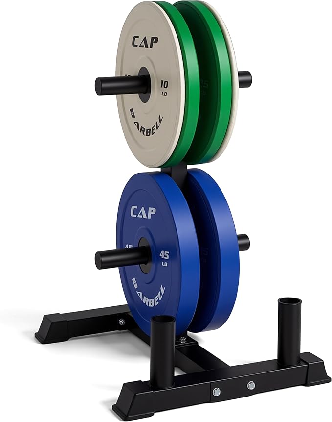 CAP 2-inch Olympic Bumper Plate Weight Set | 100-370 lbs | Multiple Colors | Storage Rack Optional by CAP