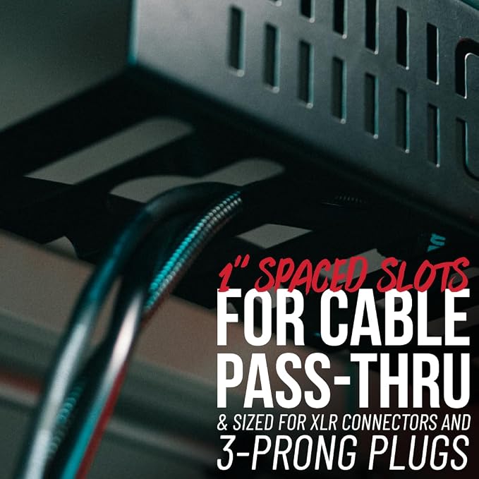 Gator Frameworks Metal Cable Management System - Mounts Under Desk for a Clutter Free Space with 1" Sapced Slots and (6) Cable Ties, (GFW-CBLMGM-MTL) - Image 4