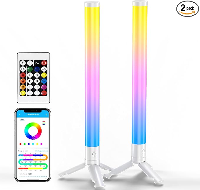 TJOY 360° RGB Light Bars, Gaming Lights for Desk, Music Sync Remote Control by TJOY