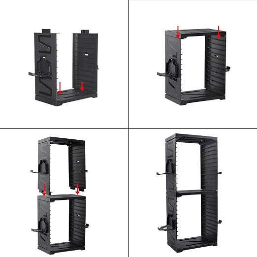 ASFSKY Video Game Storage Tower, 24-Game Organizer with 4 Controller Hooks - Image 5