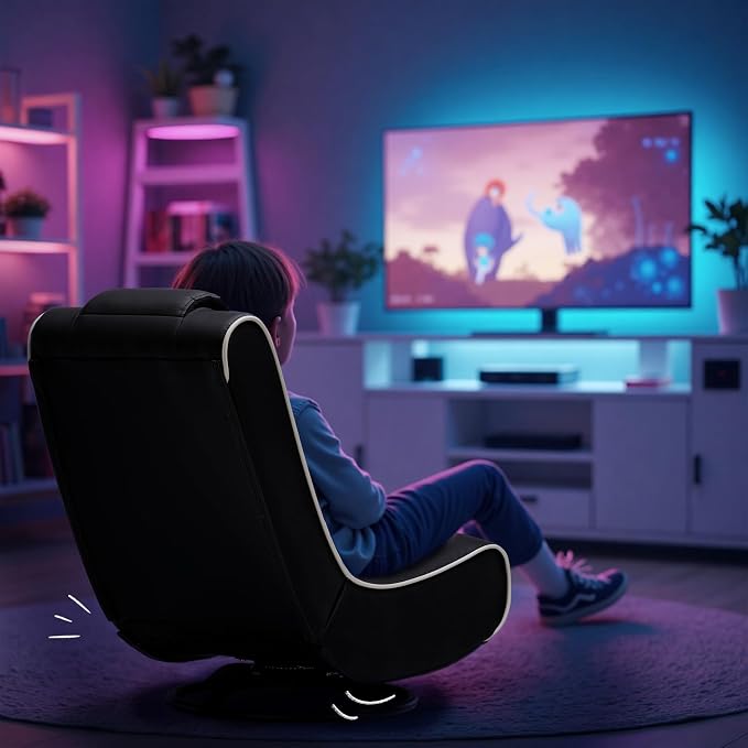 GTPLAYER Floor Gaming Chair Foldable Swivel Floor Chairs for Kids Boys Comfy Video Game Seat with 360° Multipurpose for Gamers, Bedroom or Game Room - Image 4