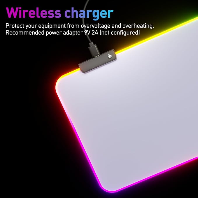 RGB Mousepad Led Mouse Pad, Large Mouse Pad,Led and Big Mouse mat(White) - Image 5