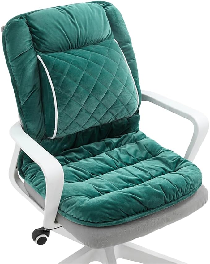 Office Chair Cushion Soft Seat Pad with Backrest Upgraded Lumbar Support Desk Chair Cushions for Dorm, Desk, Rocking Chairs，Patio by Gujuja