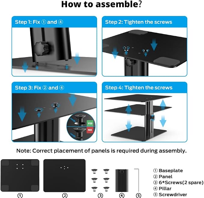 BoYata Monitor Stand, Adjustable Height Metal Desktop Riser, Black | Height-Adjustable Metal Riser with Open Storage Space Underneath for Monitors, Laptops, iMacs, PCs and TVs - Image 7