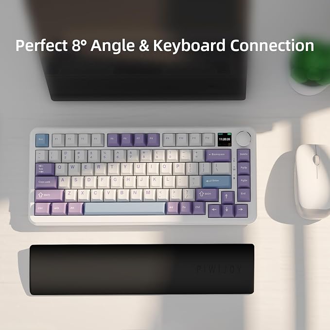 Ergonomic Keyboard Wrist Rest, Memory Foam Wrist Support Pad with PU Leather Surface, Non-Slip Base, Sweat-Resistant Design for Mechanical Keyboards, Laptop, Office, Gaming and Typing - Image 5