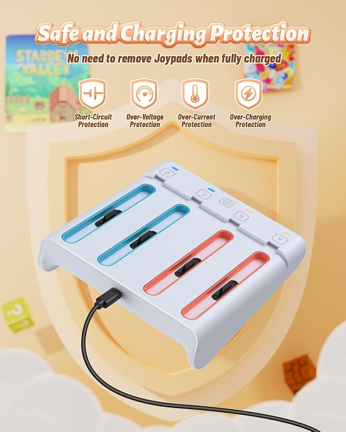 FASTSNAIL Switch Controller Charger for Nintendo Switch 2/1/OLED for JoyCon - Image 6
