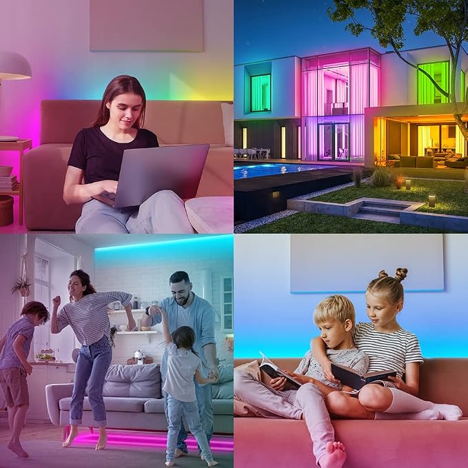 BTF-LIGHTING WS2812B IC RGB LED Strip,UL Listed,Pure Gold Wires,DC5V 3.28FT 100LED 5050SMD,Individually Addressable,Flexible for DIY Chasing Full Color Project,3M Tape,IP30(No Adapter or Controller) - Image 4
