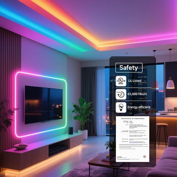 BTF-LIGHTING WS2815 LED Strip Light UL Listed 3.2FT 144 LED DC12V IP30 - Image 2