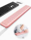 Vaydeer Ergonomic Full-Length L-Shaped Elbow Rest Pad, Desk Edge Pad, Pink | Soft Memory Foam Supports Elbow and Forearm, Desk Edge Cushion for Keyboard, Mouse, Office and Gaming Use by Vaydeer