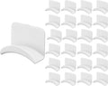 Wonderjune 24 Pcs Headphone Wall Hangers Adhesive Gaming Headset Holder Hooks for Wall Mount Strong Universal Stand Hooks for Most Headphone Controller, Hat, Baseball Caps, Door, Closet (White) by Wonderjune