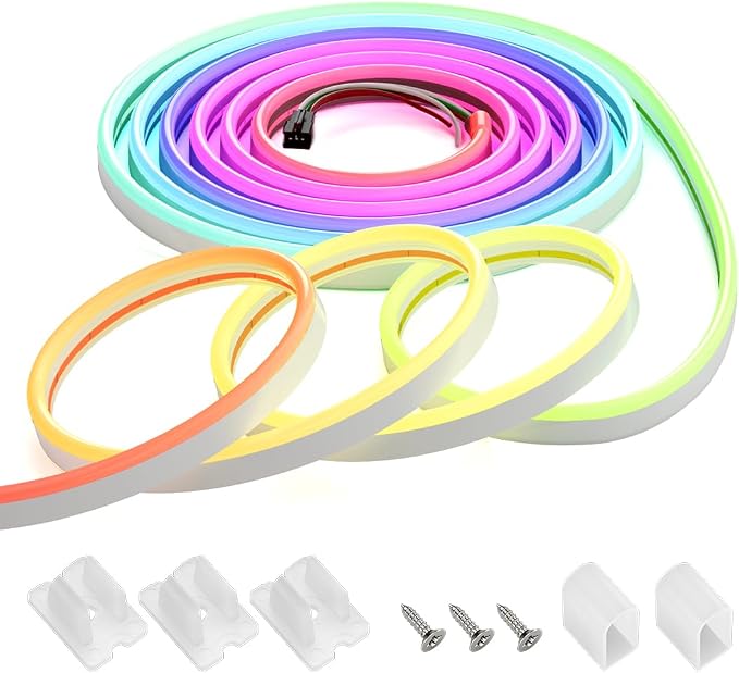BTF-LIGHTING WS2811 IC RGB Chasing Color Side Emitting Neon Light 16.4FT by BTF-LIGHTING