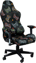 Gaming Chair Covers, 3D Printing Stretch Fit Scratch Resistant | Easy to install, Soft Breathable, Cat Scratch Proof, Washable Gaming Chair Seat Cover with Armrest Cover (No Chairs)(A) by Unknown