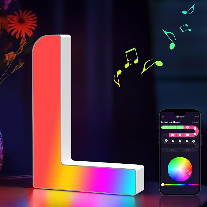 Light Up Letters Marquee Letter LED Lights Music Sync RGB Color Changing by MeRGB