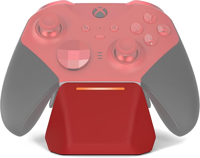Charging Station Dock for Xbox Elite Series 2 Controller, Magnetic Charger Stand for Xbox Elite Series 2 Core Controller with Type C Charging Cable, LED Indicator - Red by OSTROGEAR