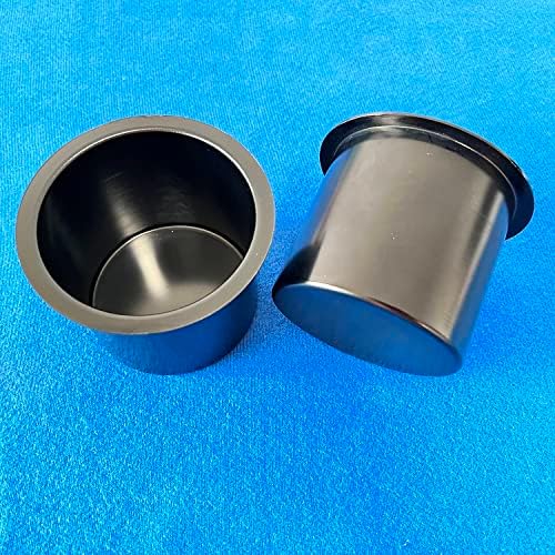 SEETOOOGAMES Jumbo Aluminum Drop-in Poker Table Cup Holder Insert (Pack of 2) (Black) - Image 6