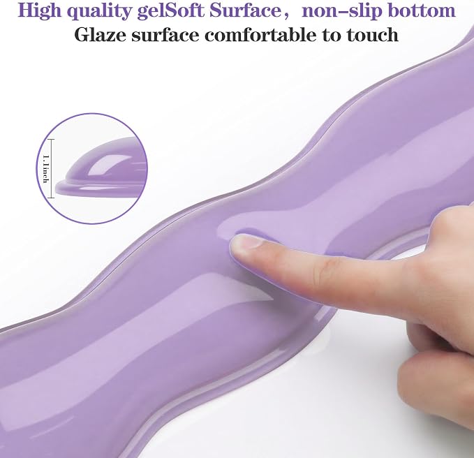 Gel Wrist Rest for Keyboard and Mouse, Wrist Rest for Keyboard, Mouse Wrist Support, Pain Relief, Cool Touch, Non-Skid, Keyboard and Mouse Wrist pad Set - Image 5