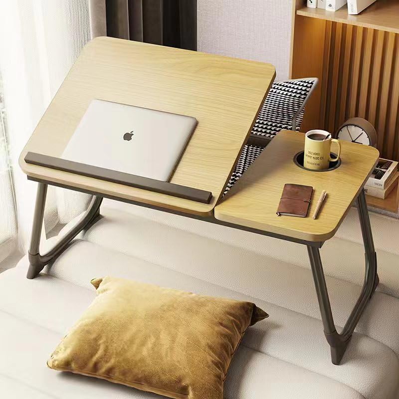 CloudTrip Laptop Desk for Bed or Couch, Lap Desk, Woking in Bed Desk, Home office Desks, Breakfast Tray, Desk with Cup Holder, Watching Movies in Bed, laptop stand for bed, Fordable Legs Desk (Walnut) - Image 2