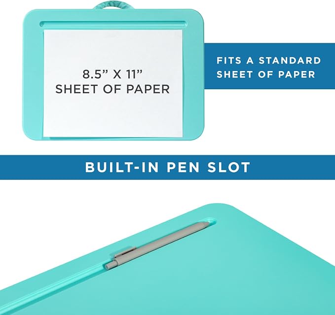 LAPGEAR Compact Lap Desk – Aqua Sky, Fits 14" Laptops - Image 4