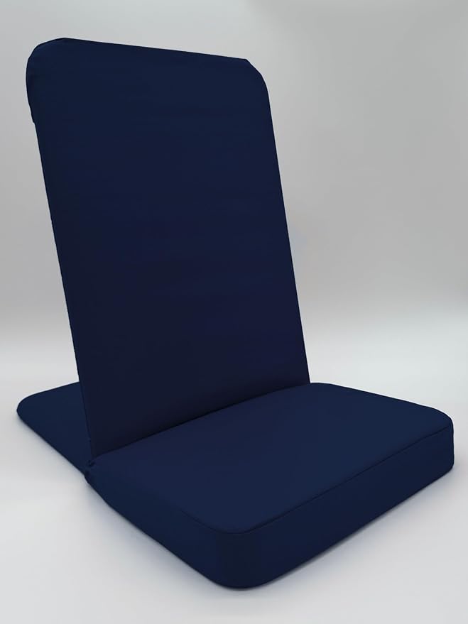 Original BackJack-Made in THE USA- Folding Tough Duck Navy Lightweight Floor Seating Chair for Gaming, Families, Parents, Daycare, Back Support, Reading, Yoga, Meditation, Dorm, School by BACKJACK+BJI