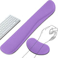Keyboard Wrist Rest and Mouse Wrist Rest Set - Ergonomic Memory Foam Wrist Cushion - for Wrist Support on Computer, Laptop, Office, Playing Games, Typing Relieves Wrist Pain Purple by Unknown