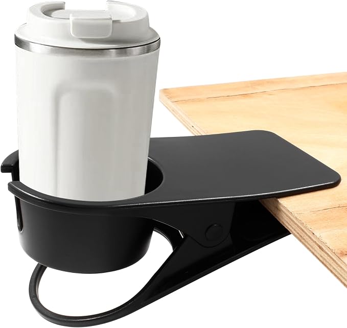 Jiozermi Drinking Cup Holder Clip, Desk Drink Holder Clip(Black) - Image 4