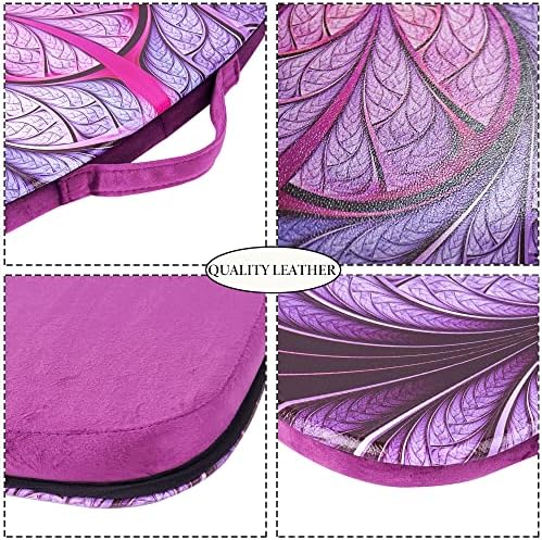 Lap Laptop Desk - Portable Lap Desk with Pillow Cushion, Fits up to 15.6 inch Laptop for Home Office Students Use as Computer Laptop Stand, Book Tablet(1-Purple Flower) - Image 6