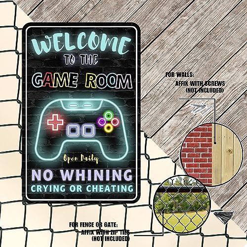 Gaming Room Metal Sign Gamer Wall Decor For Boys Game Room Bedroom Gamers - Image 6