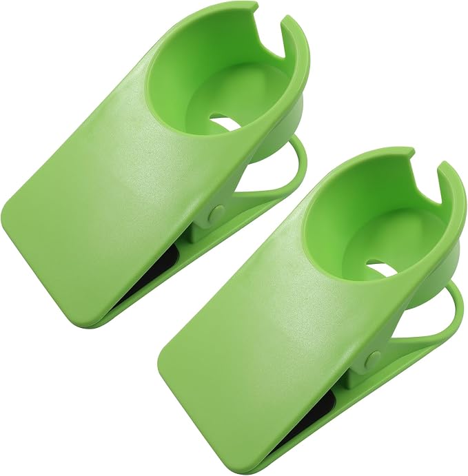Hordion 2PCS Drinking Cup Holder Clip, Desk Drink Holder Clip Green - Image 4