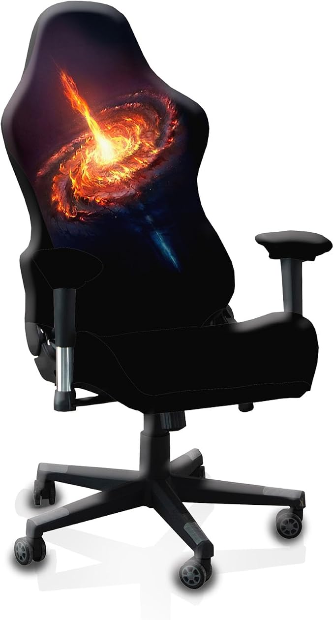 Gaming Chair Covers, 3D Printing Stretch Fit Scratch Resistant | Easy to install, Soft Breathable, Cat Scratch Proof, Washable Gaming Chair Seat Cover with Armrest Cover (No Chairs)(F) by Unknown