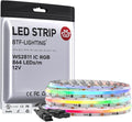 BTF-LIGHTING IP66 RGB WS2811 Smart IC FCOB COB LED Strip, UL Listed 864LEDs/m High Density Color Chasing Uniform Light, DC12V 9.8FT 12mm Width Tape Light for Home DIY Decor(No Adapter or Controller) by BTF-LIGHTING