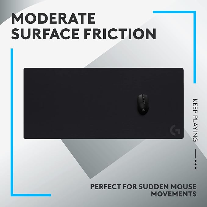 Logitech G840 XL Cloth Gaming Mouse Pad (900x400x3) - Black | Cloth material, 0.12 in thin, stable, performance-tuned surface - Image 3