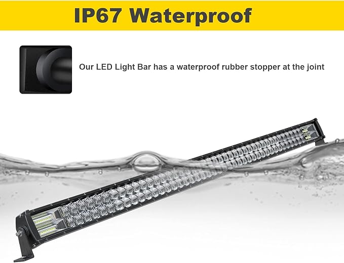 5D 52Inch Straight LED Light Bar 4Inch LED Pods White/Amber Strobe - Image 5