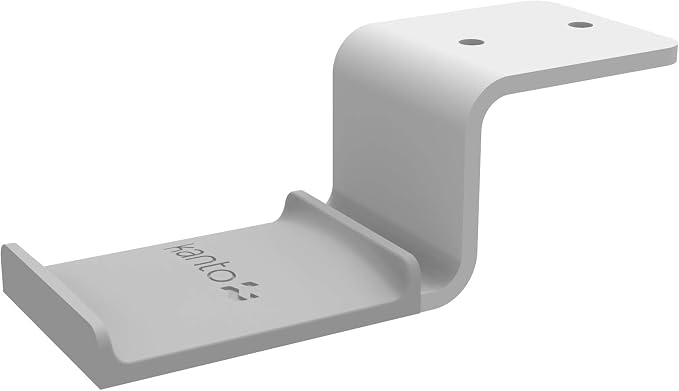 Kanto HH Universal Under Desk Headphone Hook - White - Solid Steel Construction - Mount using 3M adhesive or 2 included screws by Kanto