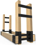 Outdoor Firewood Rack Bracket Kit for 2x4 lumber, Black, 1 Pair by Fiwithy