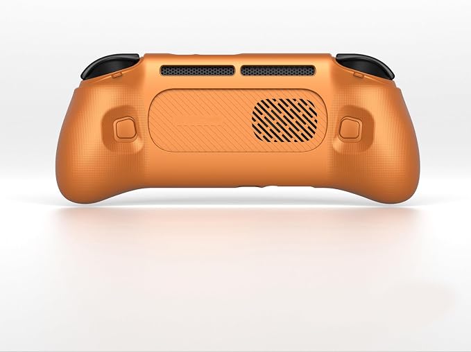 Hand Grip Cover Case for Retroid Pocket 6, Ergonomic Handle Grip Case Protective Cover TPU Shell Protector Stand Holder for RP6 Gaming Console Accessories (Orange) - Image 4