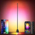 RGB Corner Floor Lamp, Smart Modern LED Mood Light, Glossy Black by Unknown
