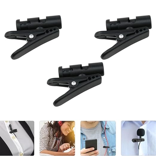 Haidong Clips for Earphone Wire Headphone Clip Rotate Earphone Cable Clothing Clip Compatible with No. 2，No. 4mm Cable Suitable for Mobile Phone headsets, intercom headsets, etc. -5PCS - Image 6