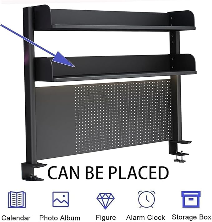 Clamp-On Desk Pegboard Organizer, Gaming Desk Extender with Privacy Panel - Image 6
