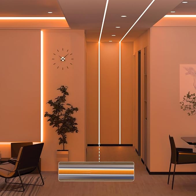 BTF-LIGHTING UL Listed Orange Color 5mm Width FCOB COB LED Strip Light - Image 6
