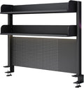 Clamp On Desk Organizer Shelf, BLACK Desk Extender Pegboard Workstation,Computer Desk Accessories for Office, Privacy Panel for Gaming Desk,23.6/31.4/39.3in Desktop Shelving System (, 80cm/31.4in) by FPIGSHS