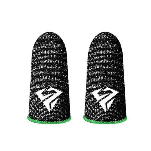 2Pcs Breathable Gaming Finger Sleeves Game Gloves Anti-Sweat Thumb Finger Cots Fingertip Cover for Mobile Games/COD / / ROS Gaming Sleeves Cots for Mobile Games Sensitive Touch Feel - Image 5