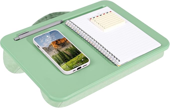 LAPGEAR Compact Lap Desk – Sage Green, Fits 14" Laptops by LapGear